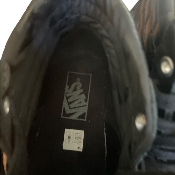 Vans SK8-Hi Platform Sneaker Women 6 Emboss Checkered High Top Lace Up Black - Picture 10 of 11